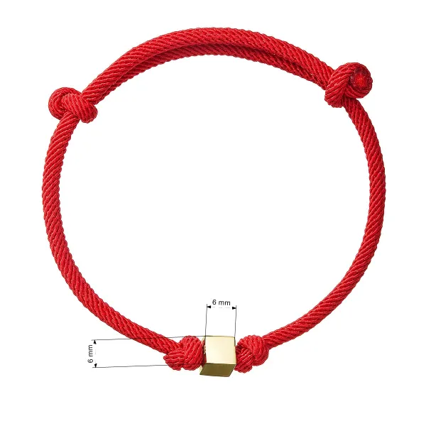 Kabbalah náramek se zlatou kostičkou červený 93T00100 red