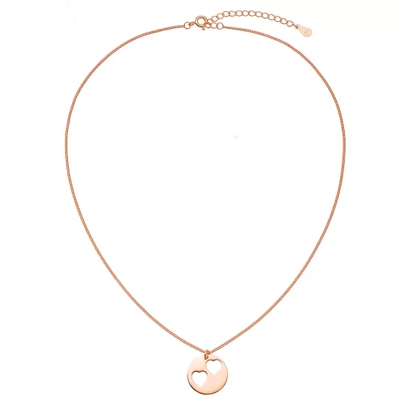 Pozlacený stříbrný set náhrdelníků pro maminku a dceru 62047 rose gold