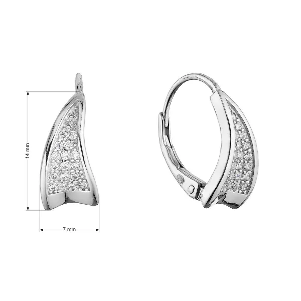 Stříbrné visací náušnice 11679.1