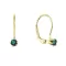 Pozlacené visací náušnice s Preciosa krystalem 31322.3 emerald