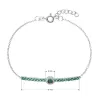 Stříbrný náramek se zelenými zirkony 13116.3 emerald