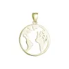 Pozlacený stříbrný přívěsek světadíly 64065