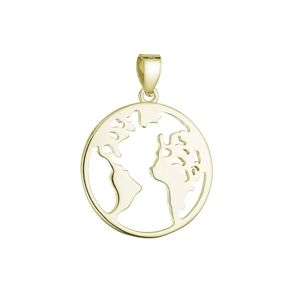 Pozlacený stříbrný přívěsek světadíly 64065