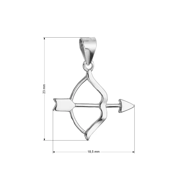 Stříbrný přívěsek luk 64060