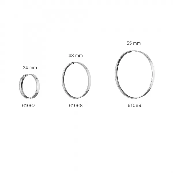 Stříbrné náušnice kruhy 61068