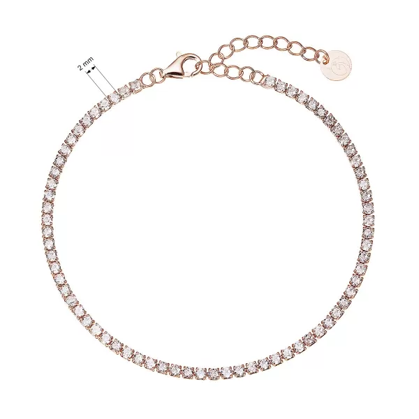Jemný pozlacený tenisový náramek 13095.1 Rose Gold