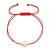 Kabbalah pozlacený rose gold náramek hory 13090.1 červený