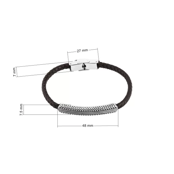 Pánský náramek s ozdobou 43092.3 černý