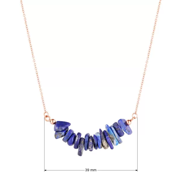 Náhrdelník s kamenem lapis lazuli 42037.3 ocel