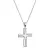 Stříbrný náhrdelník kříž se zirkony 12135.1 crystal