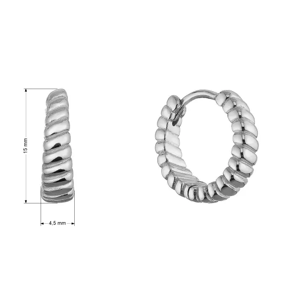 Stříbrné náušnice kruhy 61160