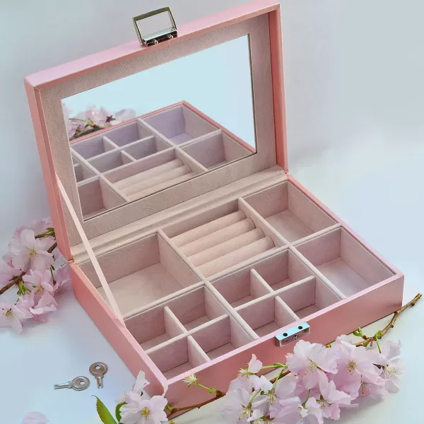 Šperkovnice obdélníková velká SK0006 růžová