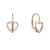 Pozlacené stříbrné náušnice srdce 11716.1 rose gold