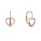 Pozlacené stříbrné náušnice srdce 11716.1 rose gold