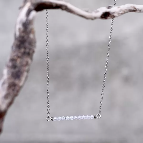 Ocelový náhrdelník bílý 42038.1