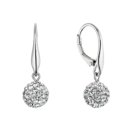 Stříbrné náušnice kuličky se Swarovski krystaly 31326.1