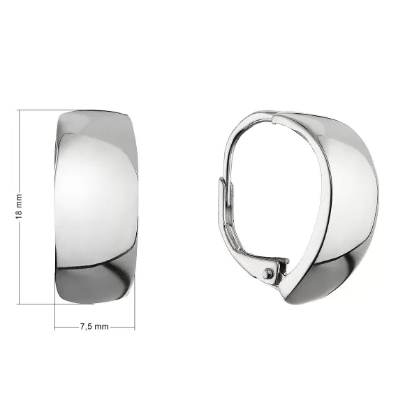 Stříbrné náušnice kruhy 61070