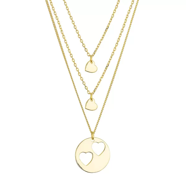 Pozlacený stříbrný set náhrdelníků pro maminku a dvě dcery 62048