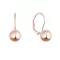 Pozlacené stříbrné náušnice lesklá kulička 61136 rose gold