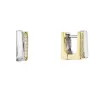 Stříbrné dvoubarevné náušnice 11781.1