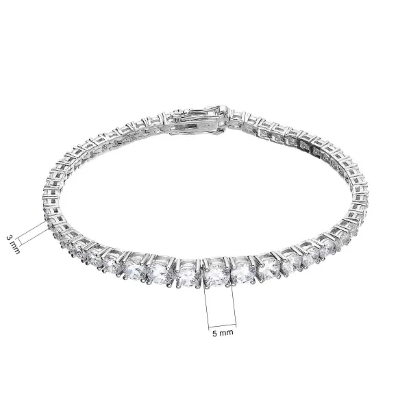 Stříbrný tenisový náramek 13068.1