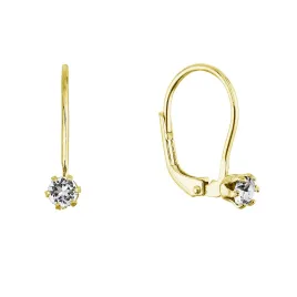Pozlacené visací náušnice se Swarovski krystalem 31322.1