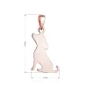 Pozlacený stříbrný přívěsek pes 64097 rose gold