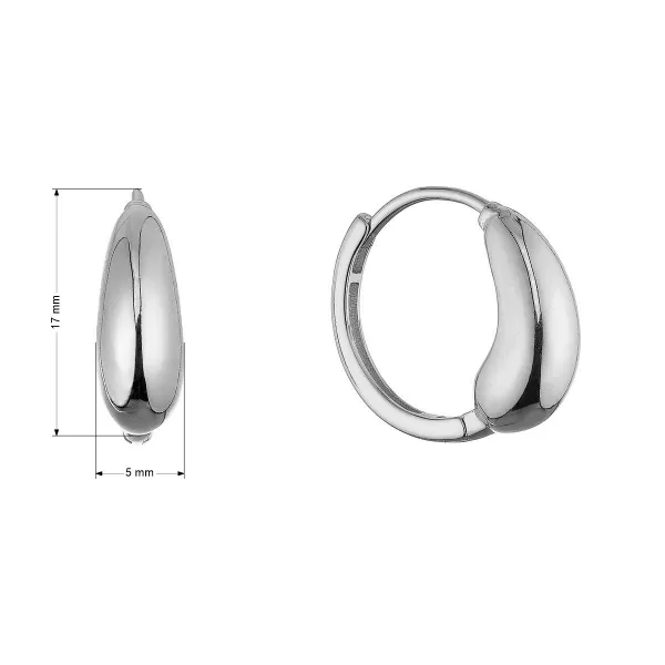 Stříbrné náušnice slza 61099