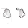 Stříbrné náušnice nepravidelného tvaru s říční perlou 21120.1
