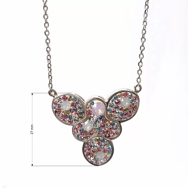 Náhrdelník stříbrný výrazný se Swarovski krystaly 72106 magic rose