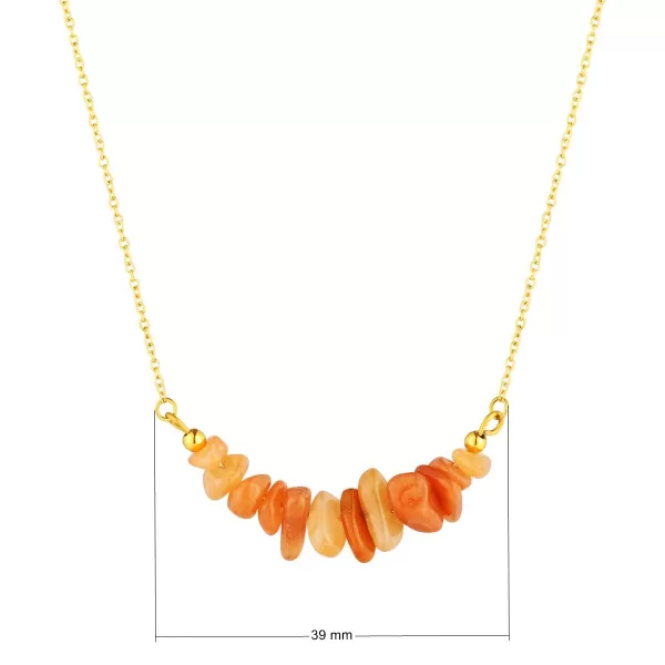 Náhrdelník s kamenem červený avanturín 42037.3 ocel