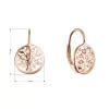 Pozlacené stříbrné náušnice strom života se zirkony 11712.1 rose gold