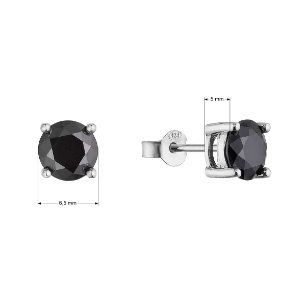 Stříbrné náušnice LUNA 11M00010 moissanite