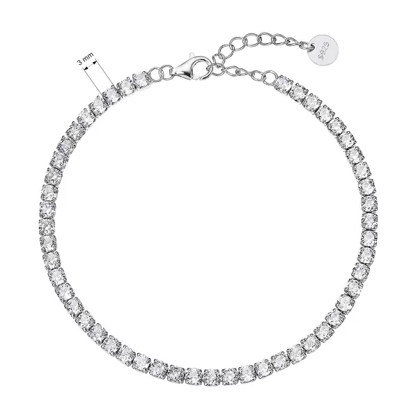 Jemný stříbrný tenisový náramek 13096.1