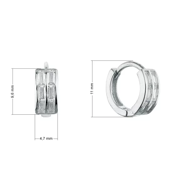 Stříbrné kroužky se zirkony 11768.1