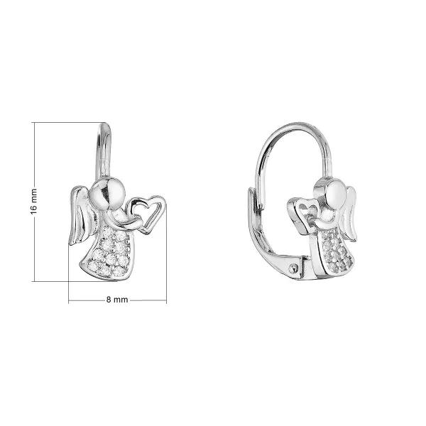 Stříbrné náušnice andělé 11600.1