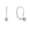 Stříbrné visací náušnice s Preciosa krystalem 31322.3 lt. rose