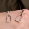 Stříbrné visací náušnice obdélníky 11811.1