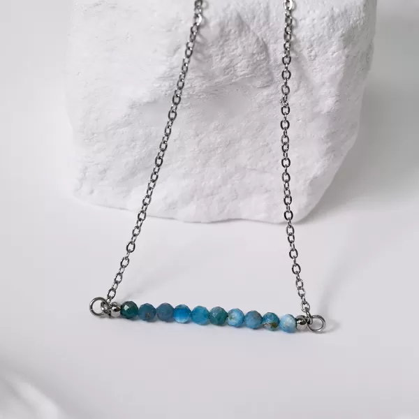 Ocelový náhrdelník tyrkysový 42038.3