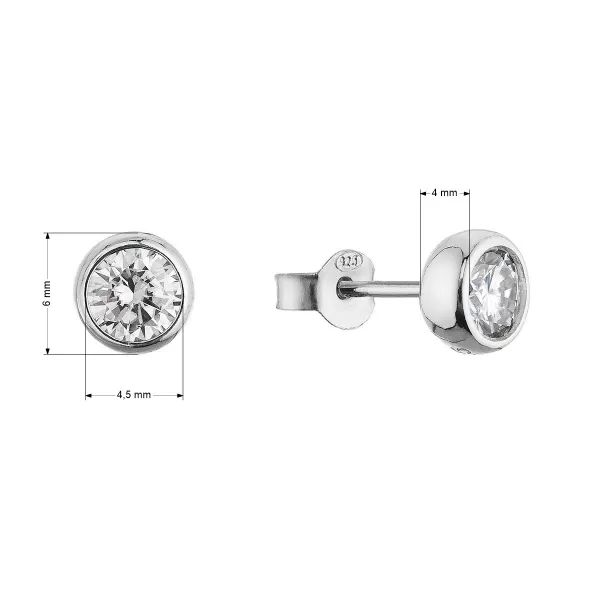 Stříbrné náušnice AMELIA 11M00005 moissanite