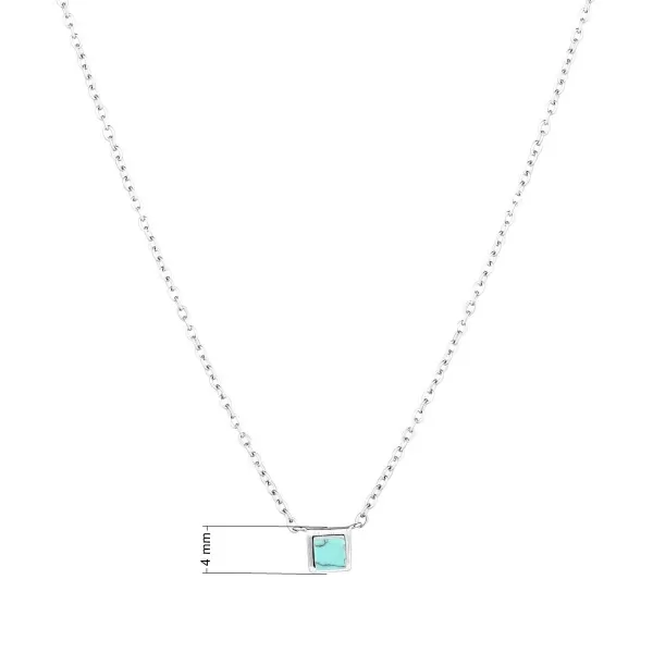 Náhrdelník s tyrkysem 42039.3 ocel
