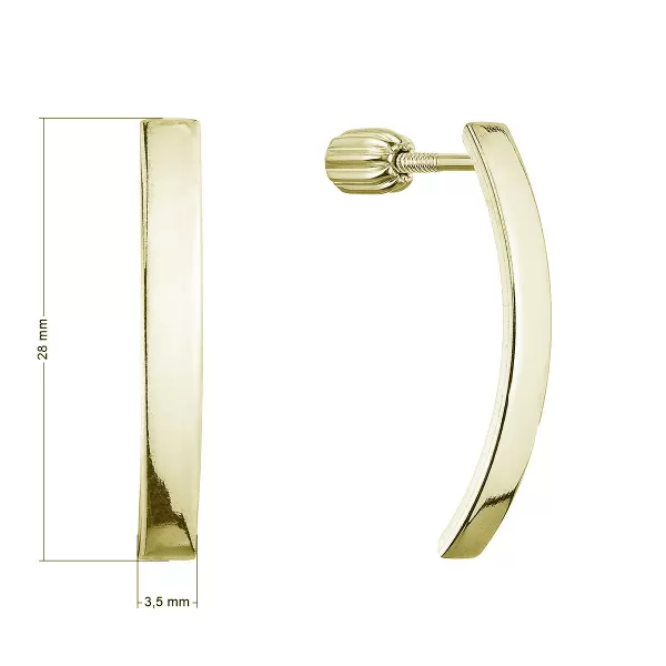 Pozlacené stříbrné náušnice 61066