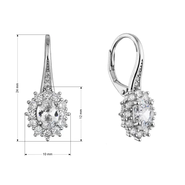 Stříbrné visací náušnice 11684.1