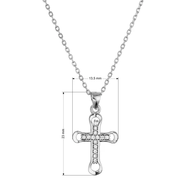 Stříbrný náhrdelník křížek 12134.1