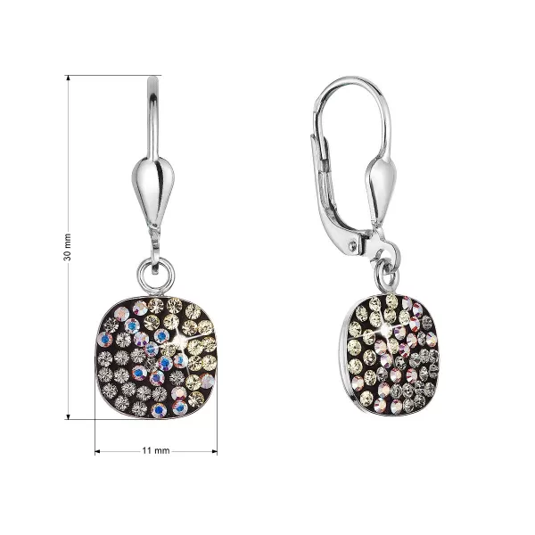 Stříbrné visací náušnice se Swarovski krystaly 31320.3 moonlight