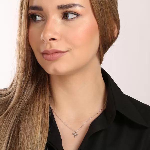 Stříbrný náhrdelník vážka 62044