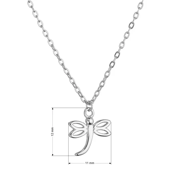 Stříbrný náhrdelník vážka 62044