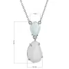 Stříbrný náhrdelník s akvamarínem a chalcedonem 12161.3