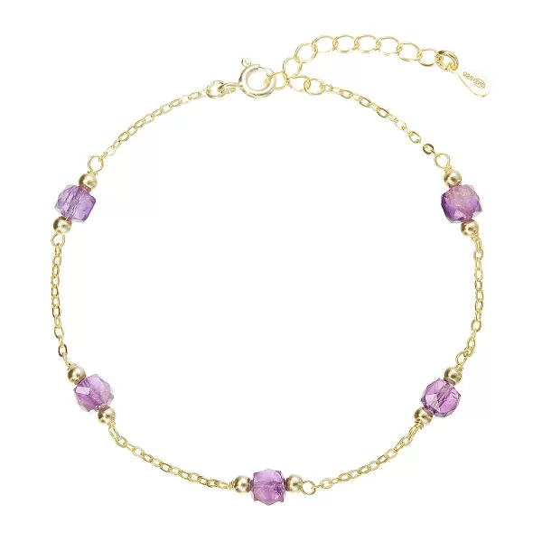 Pozlacený náramek s ametysty 13111.3