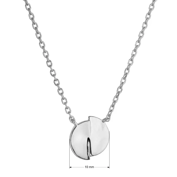 Stříbrný náhrdelník s rozpůlenou placičkou 62051
